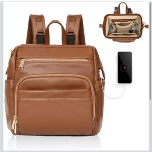Omanmoli Diaper Bag  Cognac Backpack